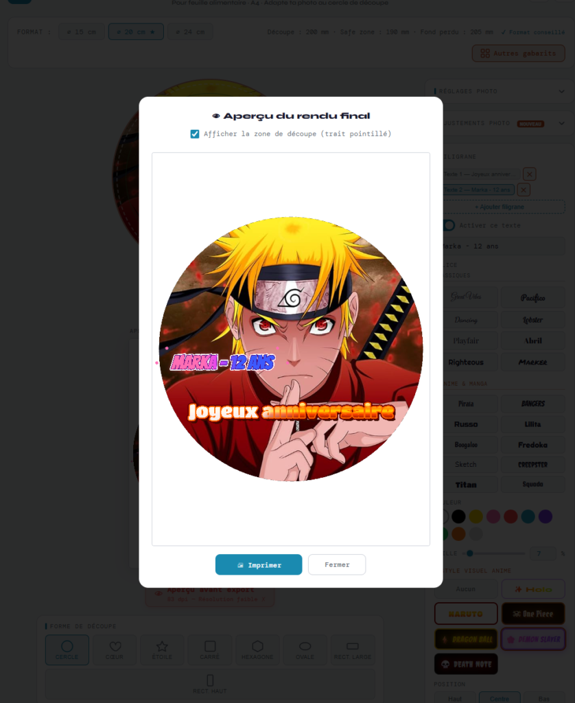 Apercu M Logiciel Impression