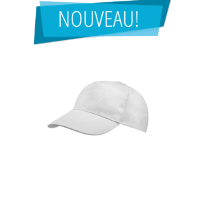 Casquette en coton 5 panneaux Blanc Subli