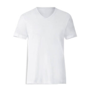 T­-shirt blanc V-­NECK Touché coton