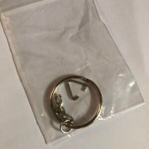 Porte-clés Rond  rouge en plastique Blanc