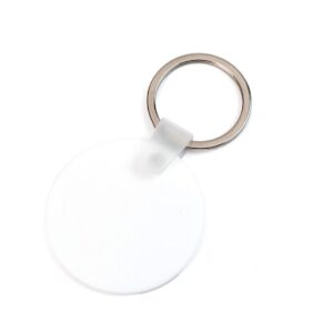 Porte clé sublimable rond en plastique