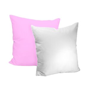 Taie  de coussin blanc mat+rose sublimable