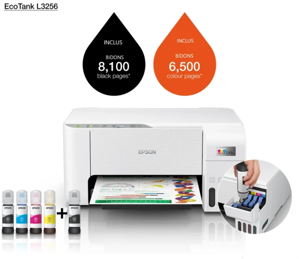 Epson Multifonction Ecotank L3256 Jet d'encre  Wifi