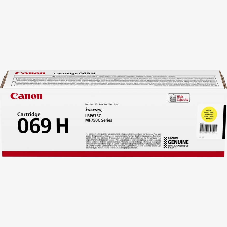 Cartouche de toner jaune Canon 069H original