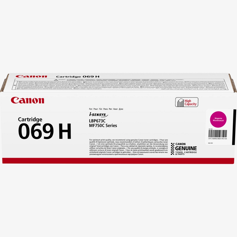 Cartouche de toner magenta Canon 069H original