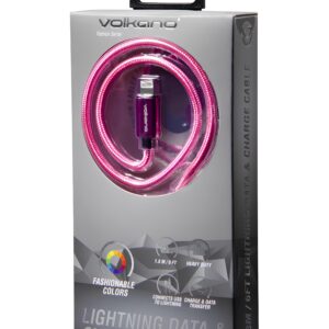 Volkano cable charger Lightning 1.8m - Pink