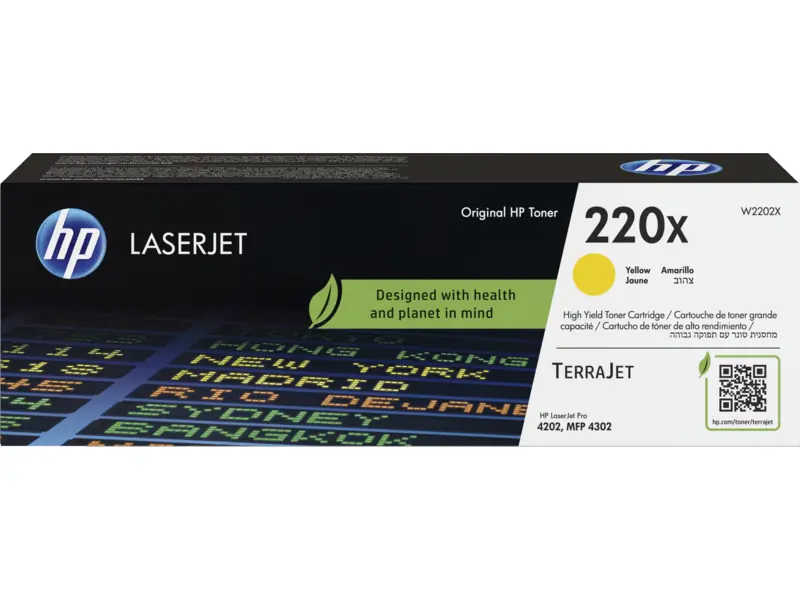 Toner HP LaserJet jaune authentique HP 220X