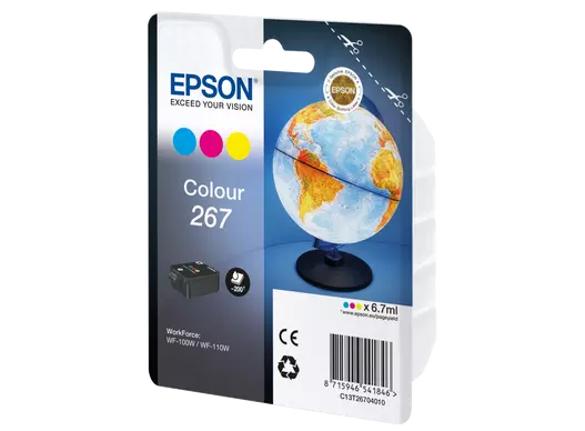 Epson 267 Monobloc Globe 3 couleurs - WorkForce WF-110W