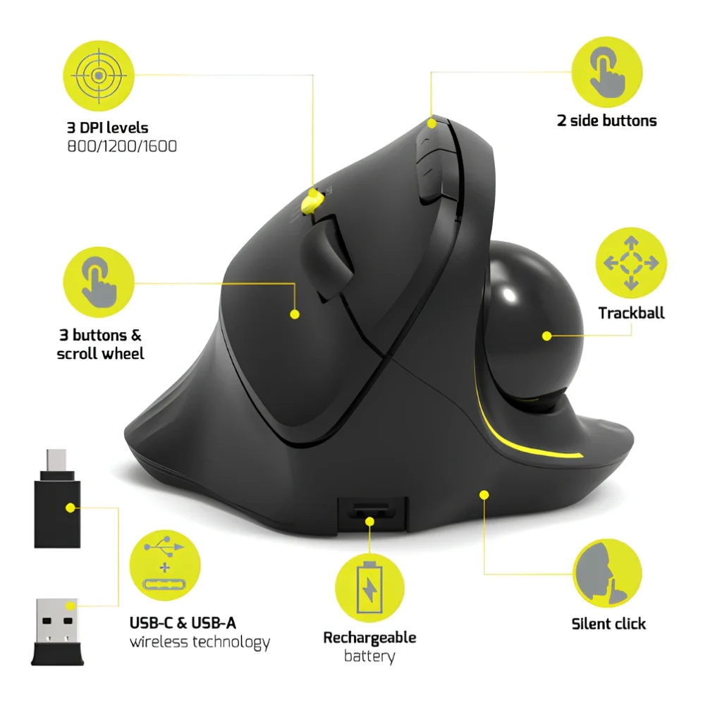 Acheter Souris sans fil Bluetooth Rechargeable Trackball à La Réunion 974