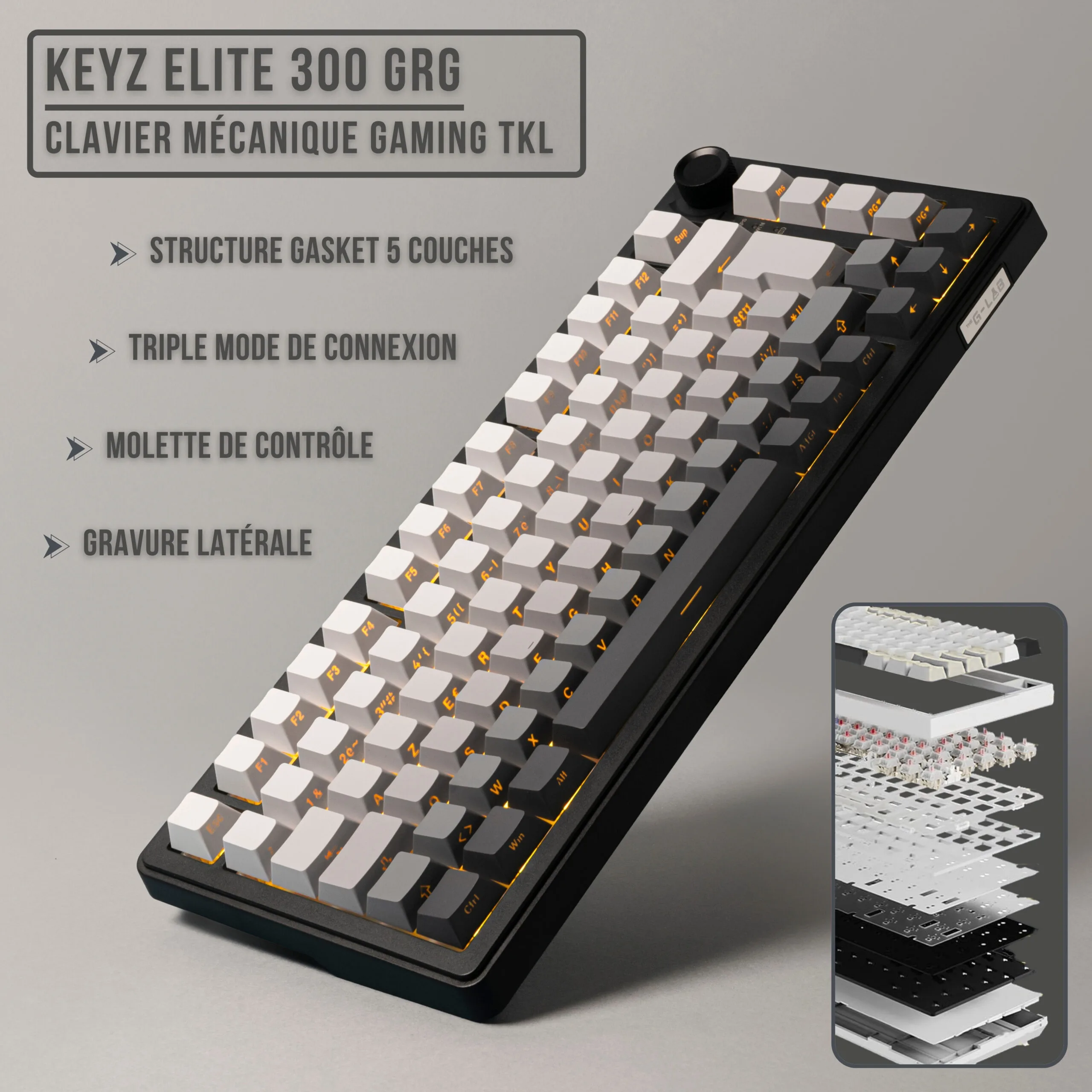 Acheter Clavier gaming The G-LAB Keyz Elite 300 à La Réunion 974