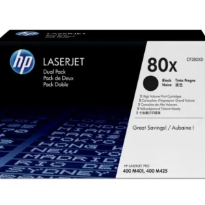Acheter HP 80X pack de 2 cartouches HP LaserJet noir grande capacité à La Réunion 974