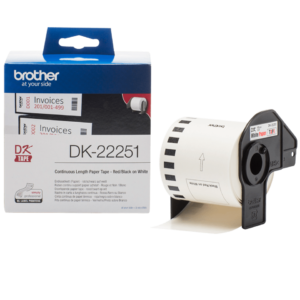 Acheter Rouleau continu DK-22251 Brother – Noir et rouge sur blanc à La Réunion 974