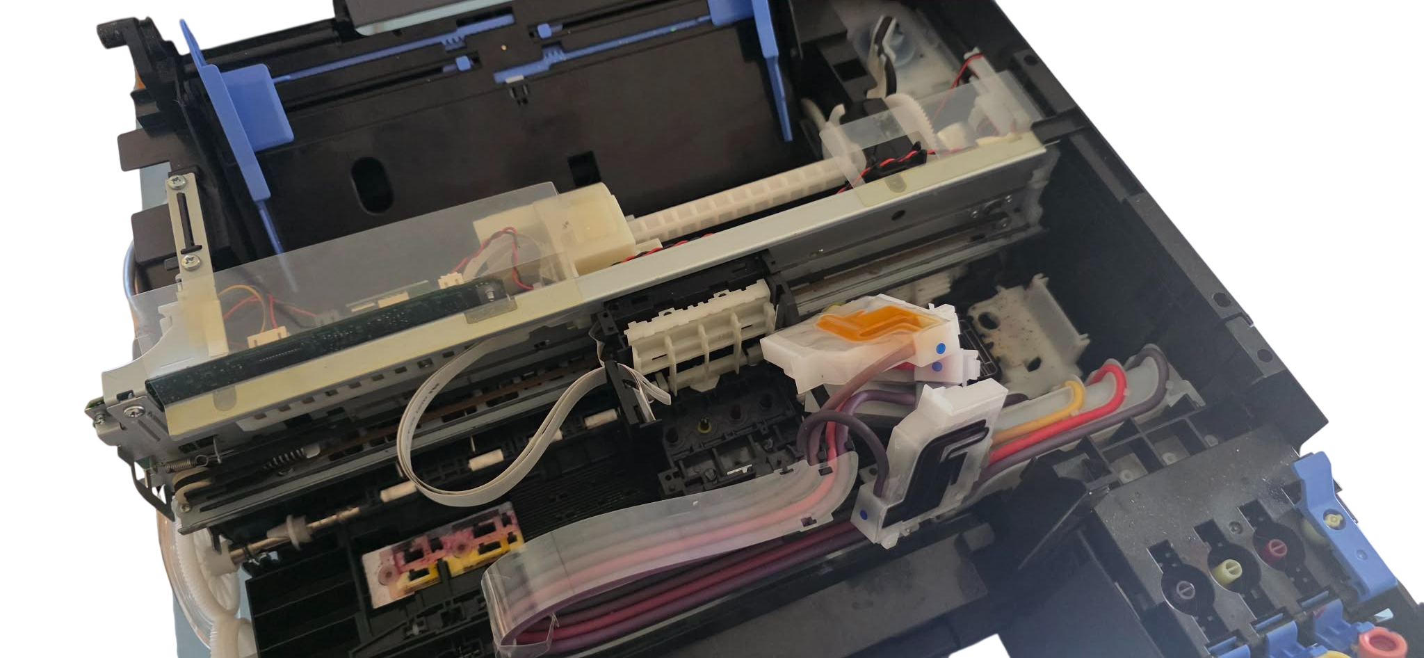 Réparation imprimante Epson EcoTank série L à La Réunion – tampons, nettoyage et remplacement tête d'impression, bourrage