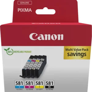 Acheter Canon CLI-581 Multipack Noir(e) / Cyan / Magenta / Jaune à La Réunion 974