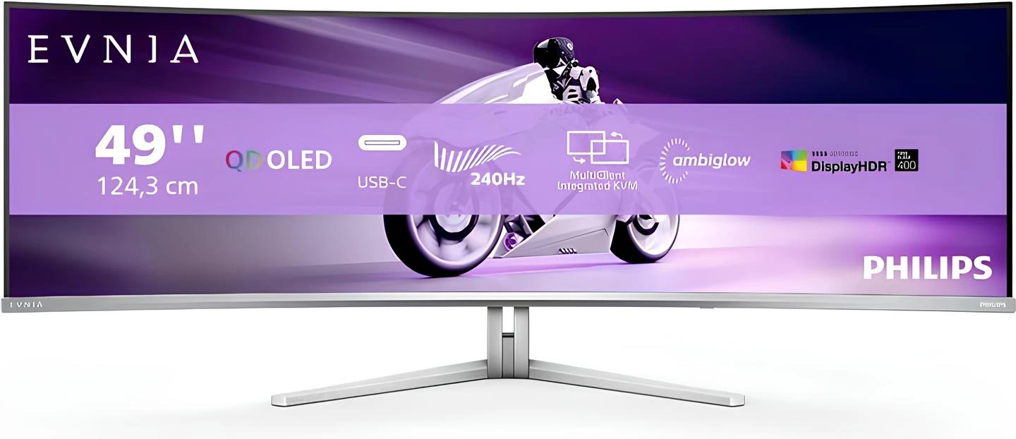 Acheter Ecran Gaming incurvé Philips Evnia 8000 QD-OLED 49″ – 240 Hz à La Réunion 974